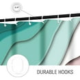 thumbnail image 6 of Fushia Shower Curtain, Green and Plum Purple Ombre Aqua Beach Waves Abstract Ocean Modern Bathroom Curtain Home Decor Waterproof Fabric Machine Washable with 12 PCS Hooks,72" Wx84 L, 6 of 6