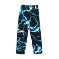 thumbnail image 3 of Vsdgher Lightning Print Mens Pajama Pants Sleep & Lounge Pants, PJ Bottoms With elastic waistb and Pockets, 3 of 5
