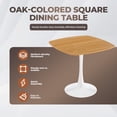 thumbnail image 4 of Miniyam 31.5" Modern Square Dining Table with MDF Top and Metal Base, Space-Saving Design for Small Spaces, Oak, 4 of 7
