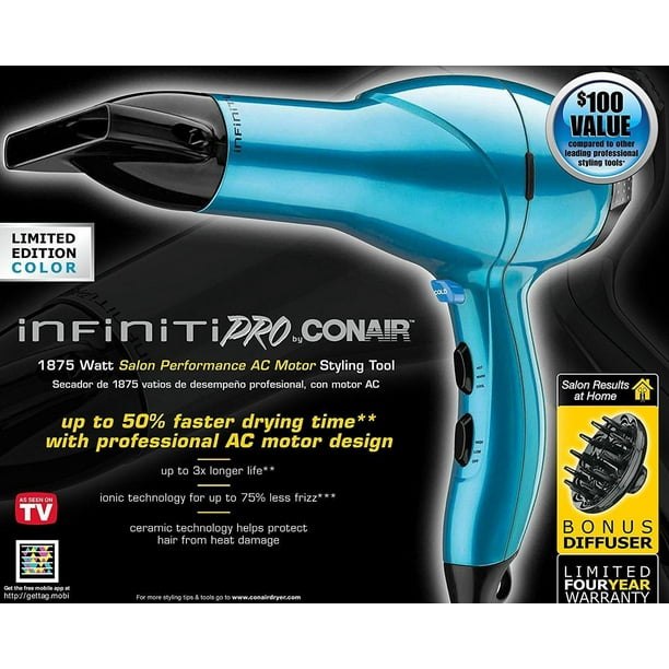 INFINITIPRO BY CONAIR 1875 Watt Hair Dryer Salon Performance AC Motor