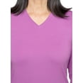 thumbnail image 3 of Insect Shield Women's UPF Dri-Balance Long Sleeve V-Neck T-Shirt, Blackberry, Large, 3 of 3
