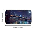 thumbnail image 5 of ONETECH City Skyline Bridge Night Lights Outside Entry Yard Floor Patio Felt Square Mat 19.68*39.37 in, 5 of 6