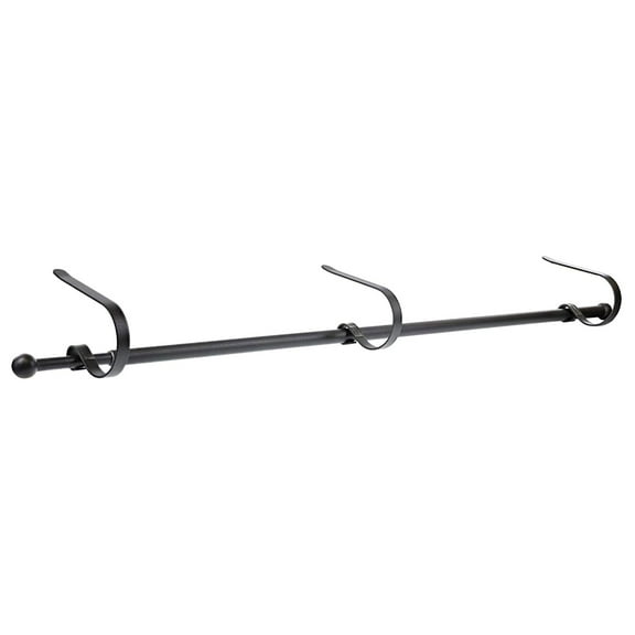 Haute Decor Expandable Holiday MantleClip Stocking Holder Rod, Black