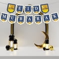 thumbnail image 4 of Jiibva Eid Mubarak Paper Banner Islamic Muslim Hanging Bunting Banner Ramadan Mubarak Party Hanging Garland for Fireplace Wall, 4 of 7