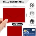 thumbnail image 2 of Sobres para Dinero Regalo, Sobres de Papel Grueso para Invitaciones de Boda, Tarjetas, Fiestas, Cierre sin Cinta (Rojo), 2 of 4