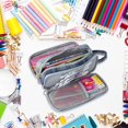 thumbnail image 5 of Estuche con asa 3 compartimentos, gran capacidad, estuche para niñas y niños, estuche para lápices de lona de calidad, para guardar material de oficina y escolar TUNC Sencillez, 5 of 5