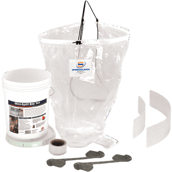 Speedclean Bib,Plastic,Clear,44 in W,15 7/8 in L MSB-KIT