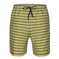 thumbnail image 4 of Naloa Mardi Gras Purple Yellow Plaid Men's Beach Shorts, Surfing shorts, Swim trunks, Quick Dry Swim Trunks for Surfing Beach Fun - Large, 4 of 9