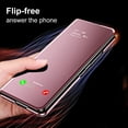 thumbnail image 4 of Z Fold 3 5G Case Compatible with Samsung Galaxy Z Fold3 5G Cell Phone Case with Kickstand, PU Leather, Clear View Mirror Flip Cover Shockproof Protective Cover for Samsung Z Fold 3 5G 2021, Rosegold, 4 of 7