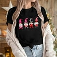 thumbnail image 4 of Guzom Black Gnome LOVE Graphic T-Shirt for Women, Crewneck Short Sleeve Casual Valentine's Day Tee with 95% Polyester 5% Spandex, S-XXXL Plus Size,Size M, 4 of 7