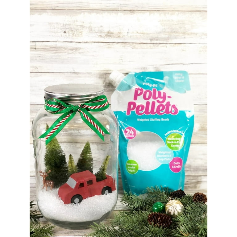 Fairfield Poly Fil Poly Pellets Craft Filler Weighted Stuffing Beads 24oz Easy Pour and Store Bag Walmart