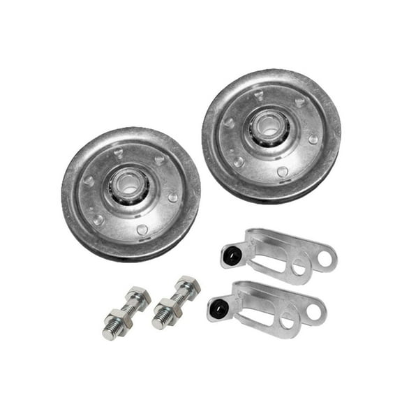 Garage Door Pulley 3" and Safety Cable Guide For Extension Springs (2 Pack)