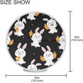 thumbnail image 3 of Coolnut 60" Easter Bunny Eggs Outdoor Round Tablecloth, Waterproof Stain-Resistant Non-Slip Circular Tablecloth with Umbrella Hole and Zipper for Tabletop Backyard Party BBQ Decor, 3 of 7