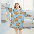 thumbnail image 5 of joogoo Blanket Hoodie for Capybara Animals Oversize Sweatshirt 3-14 YR L, 5 of 7