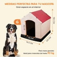 thumbnail image 3 of Casa Para Perro Grande Poli Pets Berlín Color Rojo, 3 of 7