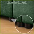 thumbnail image 6 of Blue 6-Seat Modular Chenille Sectional Sofa with Storage & Cylindrical Support for Living Room, 6 of 26