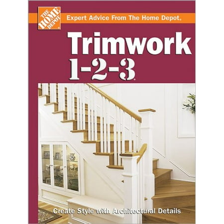 Trimwork 1-2-3 The Home Depot   Pre-Owned Hardcover 0696222914 9780696222917 The Home Depot This is a Pre-Owned book. All our books are in Good or better condition. Format: Hardcover Author: The Home Depot ISBN10: 0696222914 ISBN13: 9780696222917 Clear and easy to understand instructions and photographs presented in a step-by-step format to help guarantee beautiful results.Projects include installation of crown and baseboard molding; wainscoting; trimwork; frame and panel walls; and built-in cabinets and shelves. Also includes how to trim doors  windows  and staircases.Beautiful photography of completed trim and molding projects clearly define popular styles and provide inspiration for homeowners.The  Wisdom of the Aisles  from the trimwork experts at The Home Depot provides valuable tips and helps guarantee successful installations.Covers the basics of hanging doors and installing windows as well as construction and finishing of interior walls.Helpful tips and shortcuts inspire confidence and improve woodworking skills.Materials lists and time estimates included for every project.