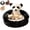 Black and White, variant on French Bulldog Bear Hug Bed, Fluffy Washed Finish, Teddy Bear Hug Dog Bed Cuddler
