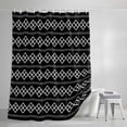 thumbnail image 3 of Black Checkered Shower Curtain, Abstract White Geometric Argyle Stripe Modern Waterproof Shower Curtain Set with 12 Hooks Lightweight Bath Curtains Fabric Bathroom Decor 36x72 Inches, 3 of 9