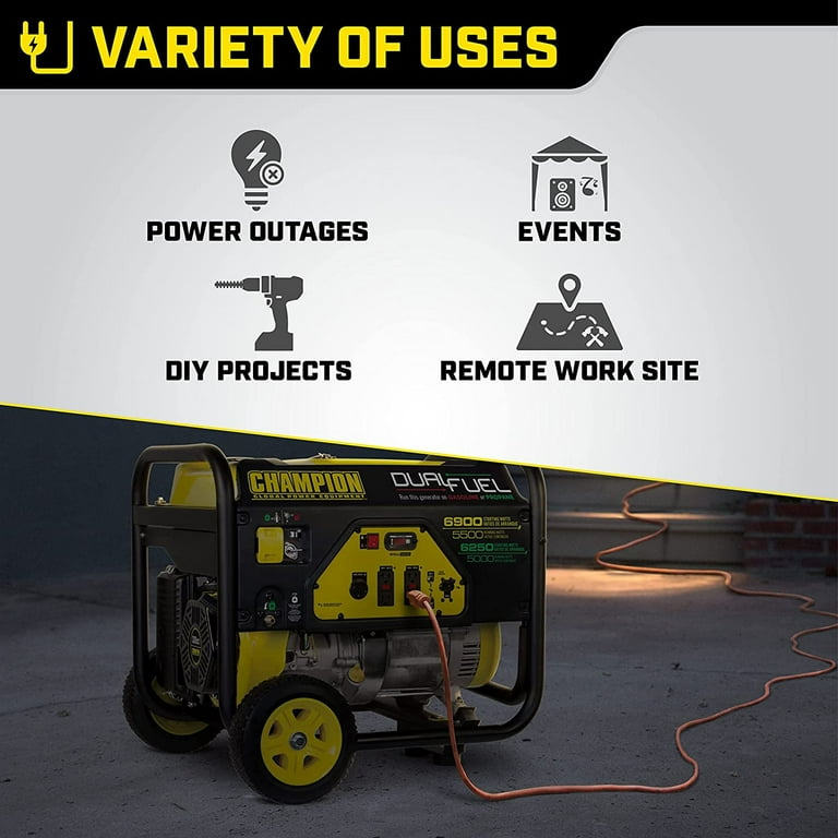 Champion Power Equipment 100231 6900/5500-Watt Dual Fuel Gas