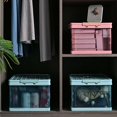 thumbnail image 1 of Car Trunk Storage Box Large Transparent Large Capacity Foldable PP Transparent Organizer Tidying Cargo Case Sundries Closet with Lid Handle 55L Pink, 1 of 8