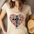thumbnail image 4 of Christian Heart Graphic T-Shirt Do Everything in Love 1 Corinthians 16:14, CarolinaBlue, Size XL, 4 of 6