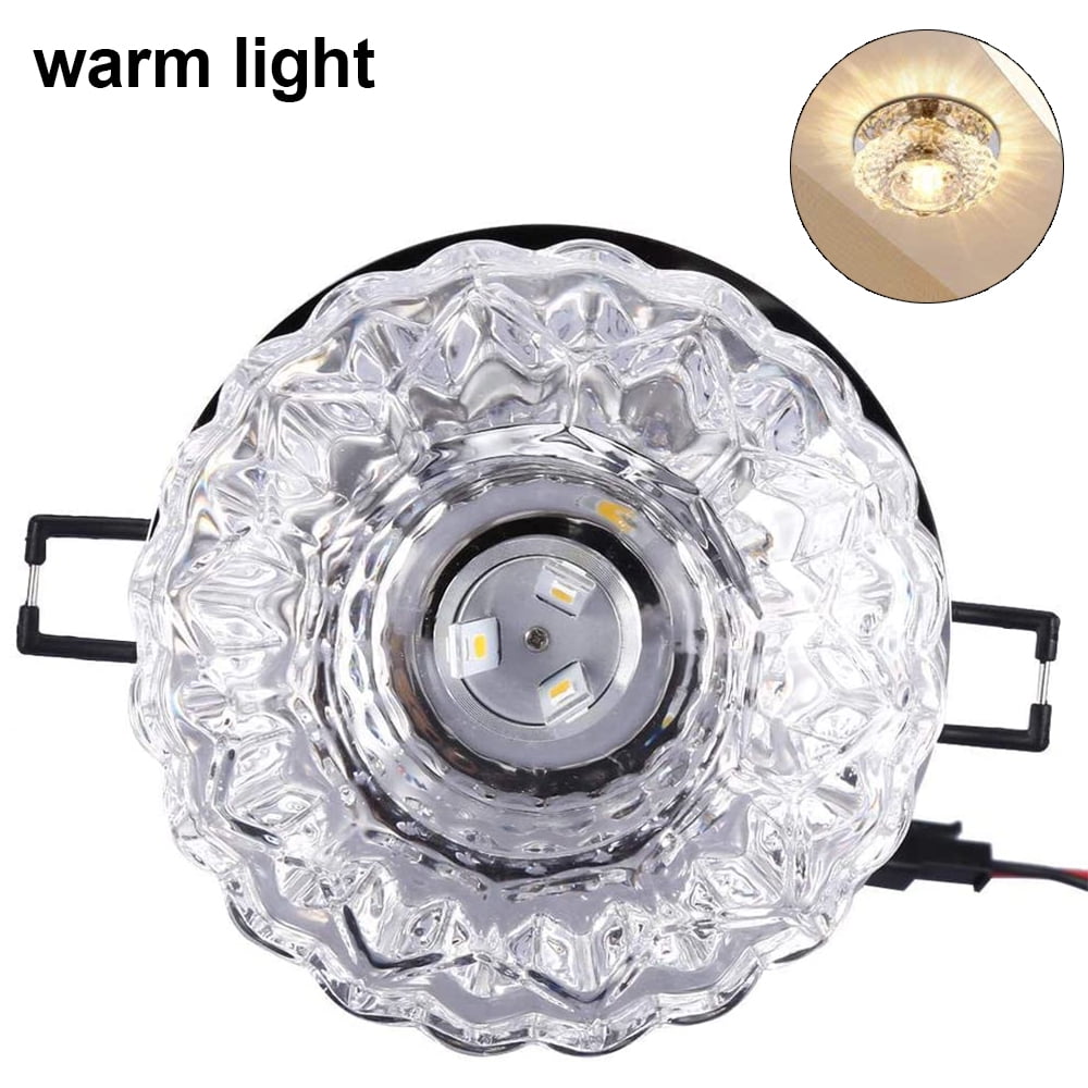 SQUARE 3w/5w Crystal LED Ceiling Chandelier Spotlight Downlight Warm/Cool White 