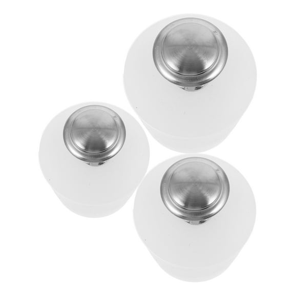 MERRYHAPY White Silicone Bathtub Drain Stopper, Multipurpose for Kitchen and Bathroom, Set of 3