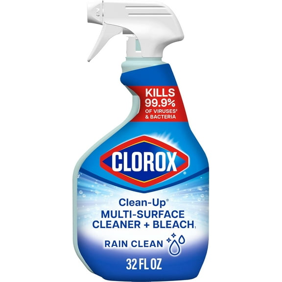 Clorox Clean-Up All Purpose Cleaner with Bleach, Spray Bottle, Rain Clean, 32 Fluid Ounces (Package May Vary)