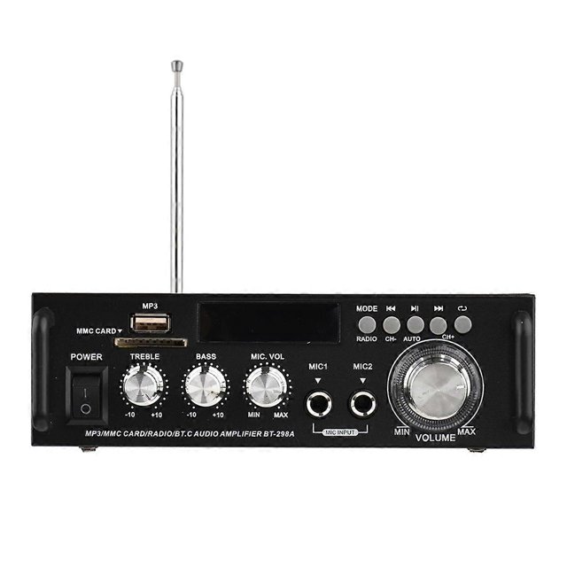 BT-298A Mini Audio Power Amplifier 2CH 300W+300W for Car Home EU Plug