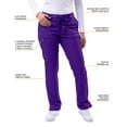 thumbnail image 3 of Adar Pro Pantalon d'Uniforme de Yoga à Jambe Étroite pour Femmes, TG, Raisin, 3 of 7