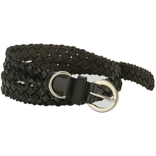 Women's Herringbone Braided Belt with Adjustable Metal Buckle - Walmart.com