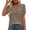 Coffee, variant on Ussuma Puff Sleeve V-Neck Vintage Fashionable Women Shirts Stylish Ruffle Solid Color Women's Top Elegant and Intellectual Dressy Casual Work Date Holiday Party