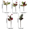 thumbnail image 2 of 20Pcs Artificial Berry Stems,Artificial Pine Picks, Mini Berry Pine Cone,Simulation Red Berries Branches with Green Leaves Decor for Christmas Tree Decoration, 2 of 7