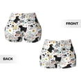 thumbnail image 6 of Yiaed Funny Puppy Print Women's Athletic Shorts Running Shorts Sporty Short High Waisted Elastic Workout Shorts for Yoga Gym Running & Sports -Small, 6 of 8