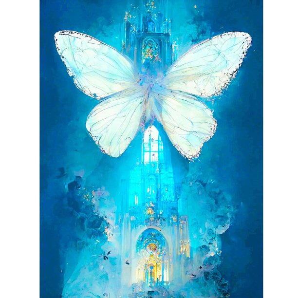 Pintura de diamante 5D DIY Kit de castillo de taladro redondo completo Decoración del hogar Artesanía(6) FLhrweasw Nuevo