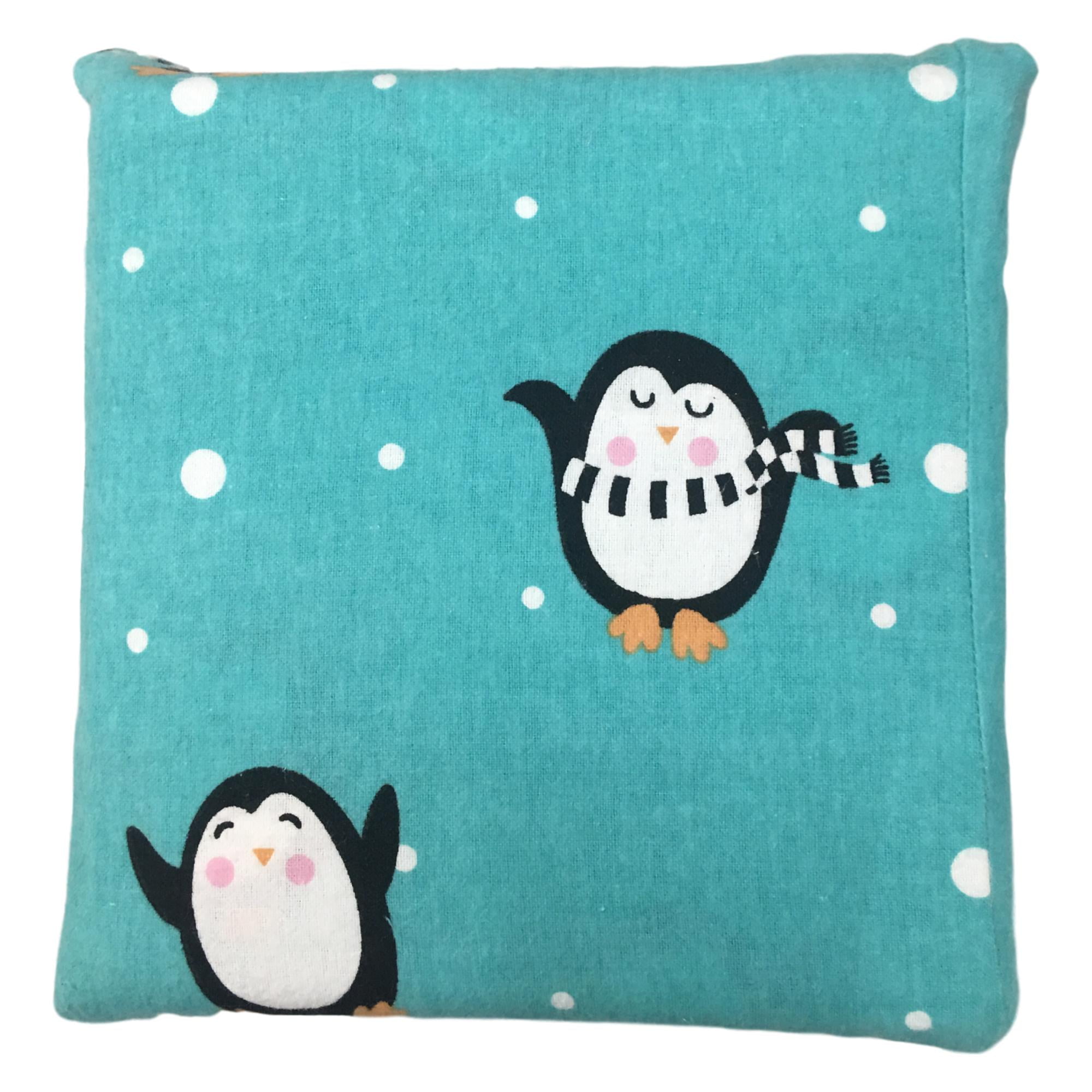 CRB Kids Turquoise Penguins Flannel Sheet Set, Twin Bed Sheets