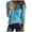 Blue, variant on IROINNID Womens Long Sleeve V-Neck Shirts Solid Color Comfortable Loose T-shirt Blouse Home Tops,Blue