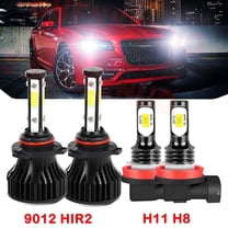 9012 High&Low Beam for Chrysler 300 2011 2012 2013 2014 LED Headlights H11 Fog Lights 4pcs