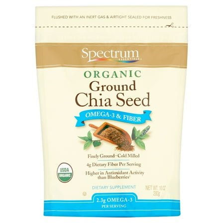 Spectrum Essentials Organic Ground Chia Seed, 10 oz