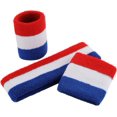 thumbnail image 3 of Striped Terry Cloth Wristbands - Pack of 3, 3 of 5