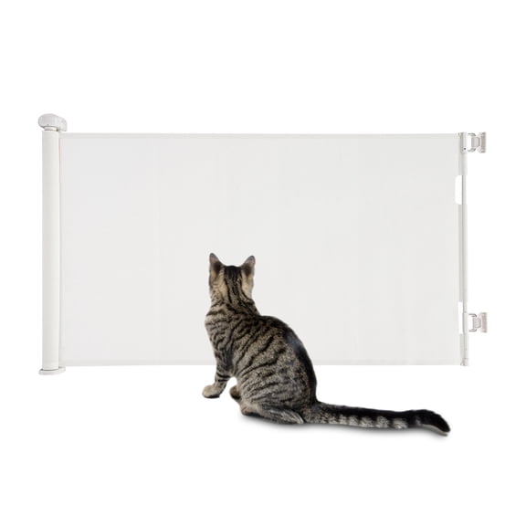 Retractable Pet Gate, Pet Gate for Stairs, Corridors, Bedrooms White 15.75-118in