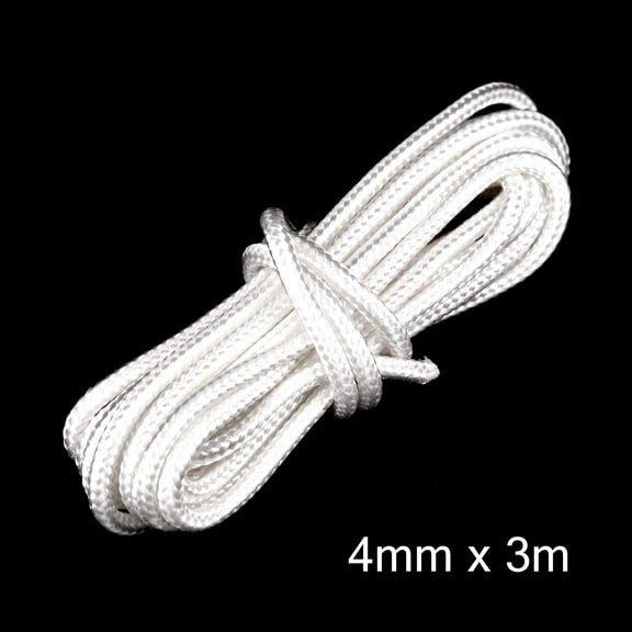 Fancy Lawn Mower Nylon Pull Cord Recoil Starter Rope 3-Meter (Diameter: 4mm) for Lawnmower Chainsaw String Trimmer White