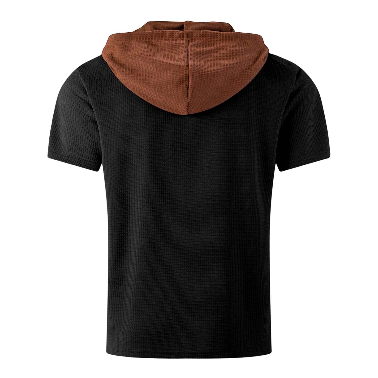 Rhuody T Shirts For Men Adult Referee Shirt V Neck Striped Sweatshirt Short Sleeved Top Retro Clothing Black L
