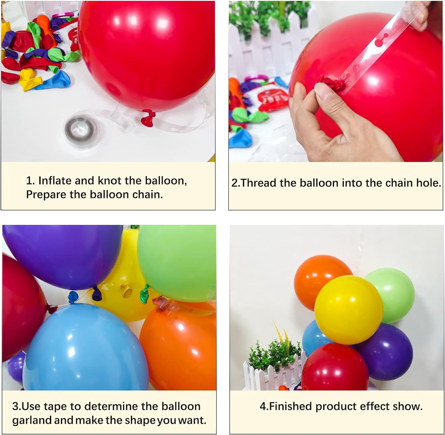 Lobida Rainbow Balloon Arch Kit, 18/12/5 inch, Latex, Colorful Party Decoration
