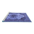 thumbnail image 2 of Ahgly Company Machine Washable Indoor Square Persian Blue Traditional Area Rugs, 6' Square, 2 of 4