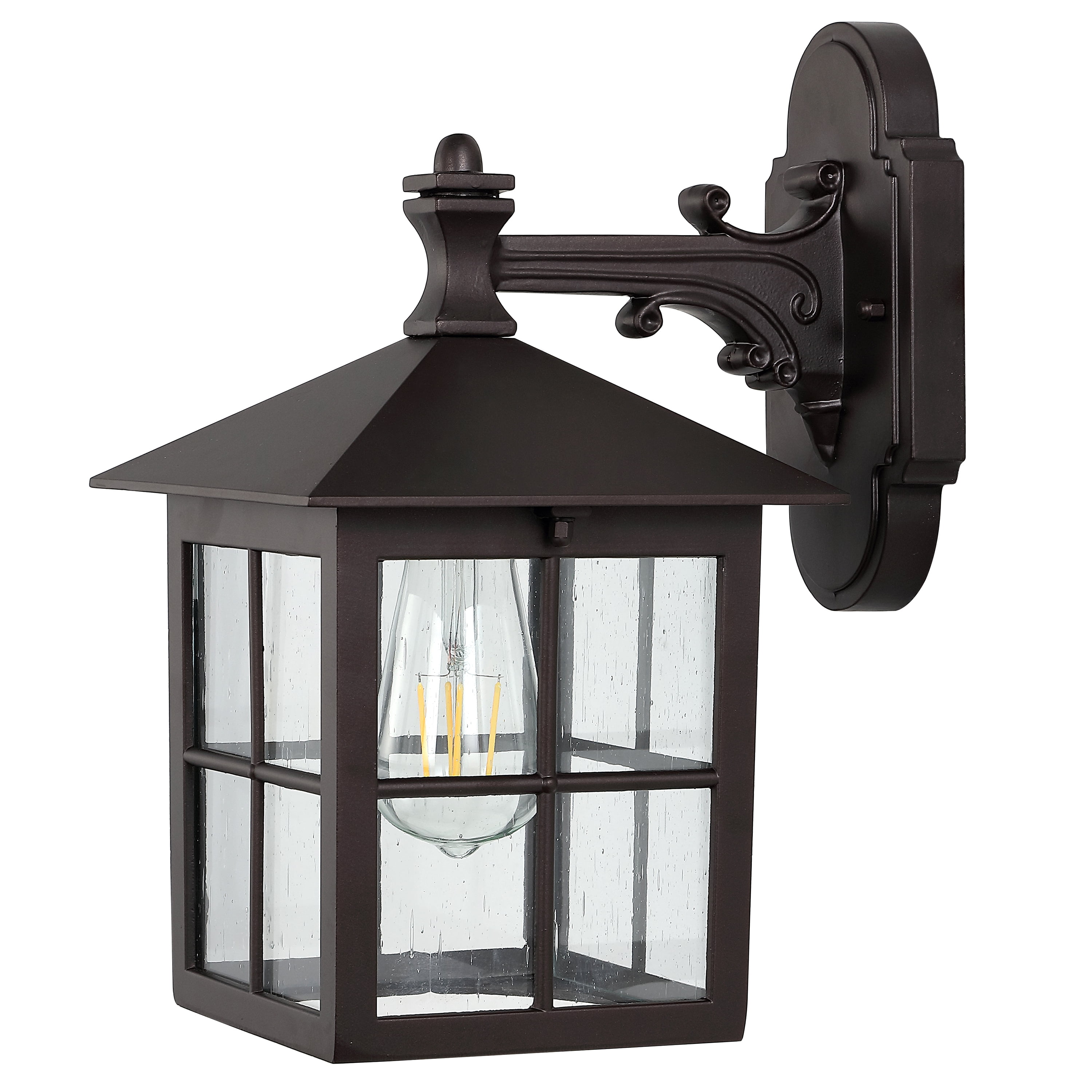 SAFAVIEH Penryn Edison Tungsten Black Wall Sconce with Shade, Set of 2