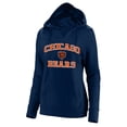thumbnail image 2 of Women's Fanatics Navy Chicago Bears Plus Size Heart & Soul V-Neck Hoodie, 2 of 3