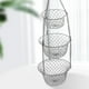 thumbnail image 5 of Cesta colgante de hierro de 3 niveles para frutas y verduras, organizador de frutas de alambre resistente de 3 niveles Plata, 5 of 8