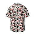 thumbnail image 5 of Uemuo Christmas Cat Pattern Cotton Linen Short Sleeve Shirts,Casual Lightweight Button Down Shirts,Vacation Beach Summer Tops-X-Large, 5 of 7